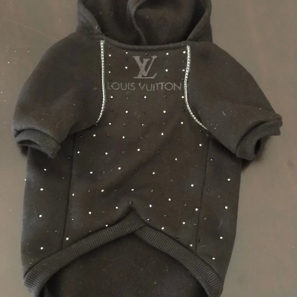 15”L designer dog hoodie (small breeds)